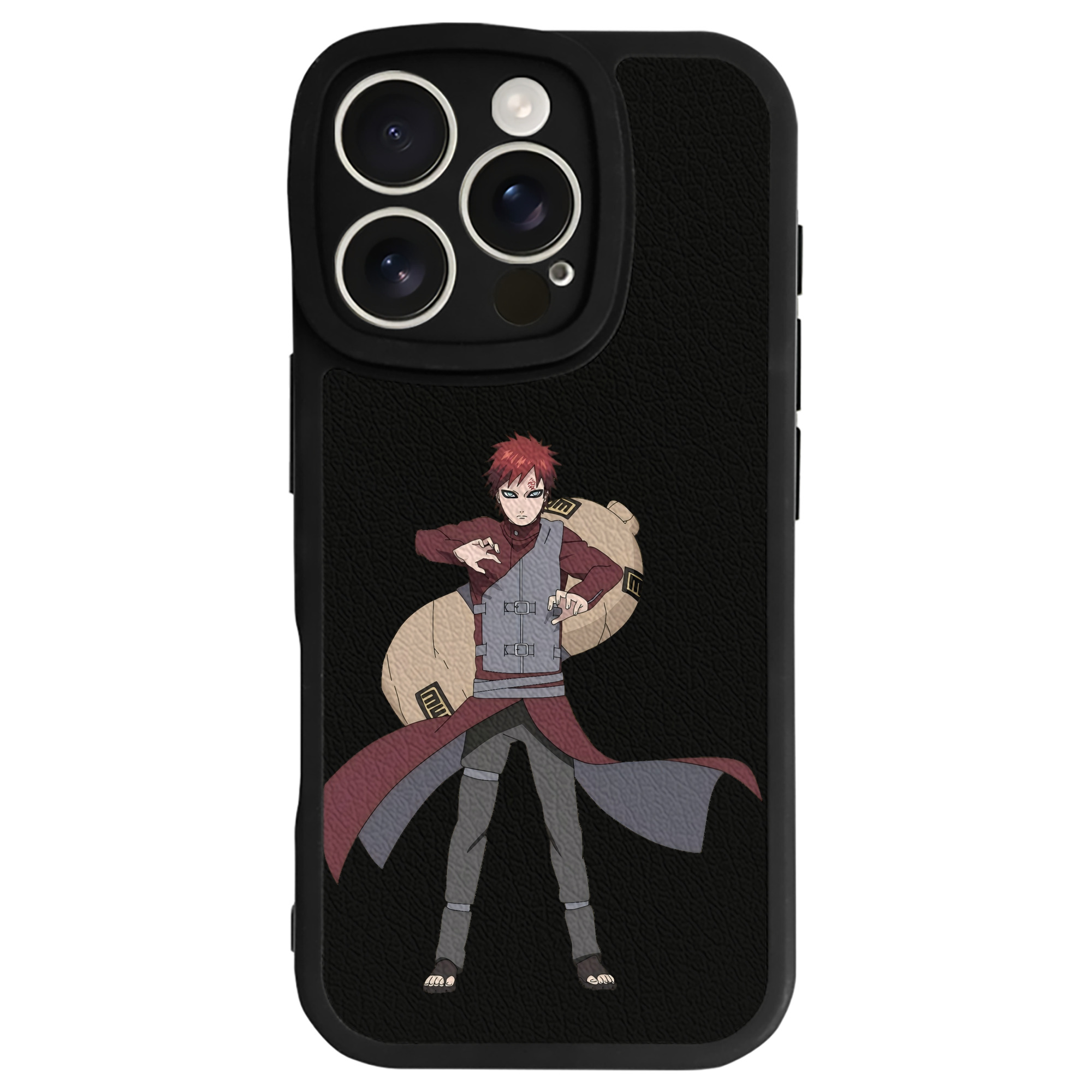 （画像用） NARUTO -ナルト- ガアラ Gaara 【iPhone 16シリーズ対応】シリコンスマホケース（レザー調） 材質：シリコン